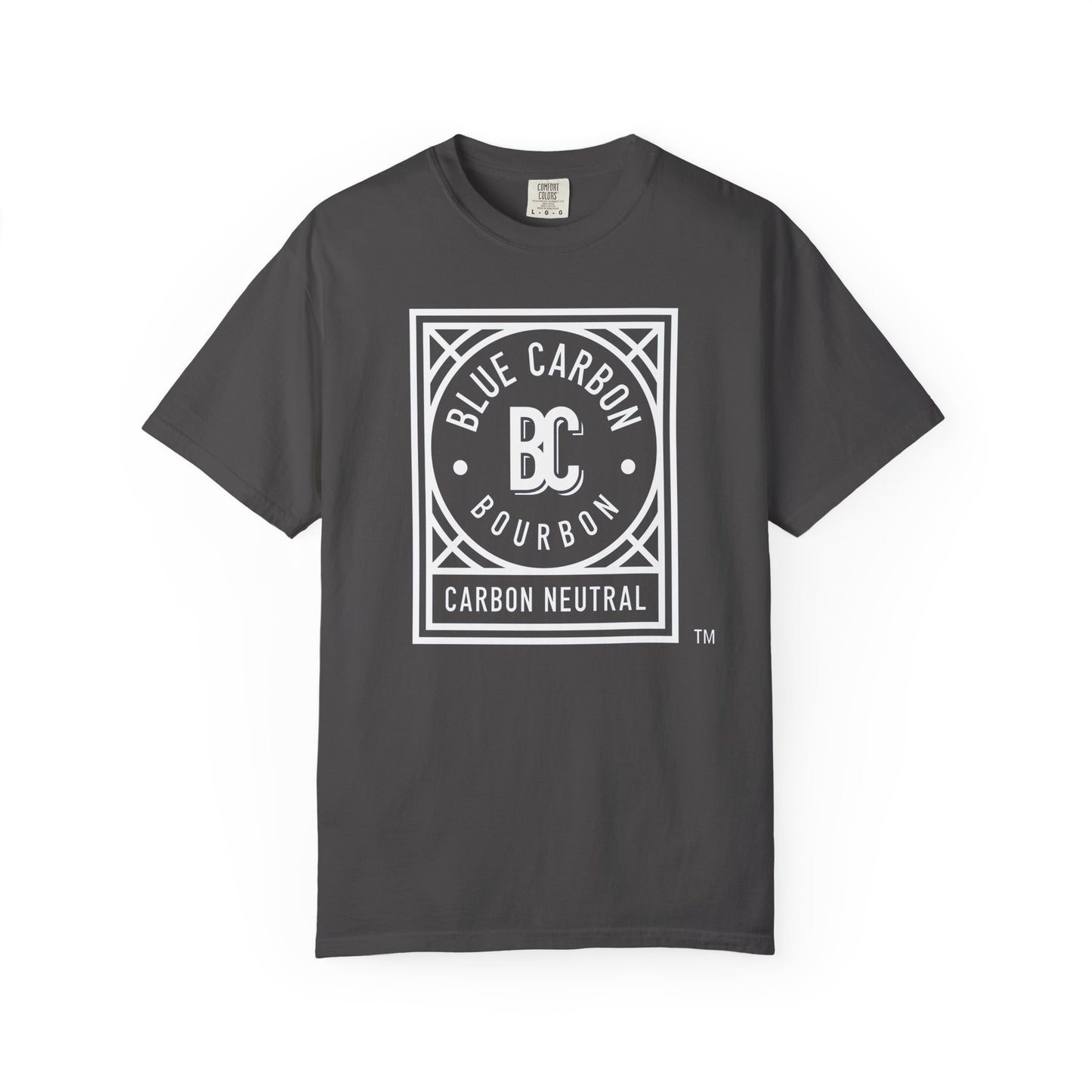 Blue Carbon Bourbon - Square Logo T