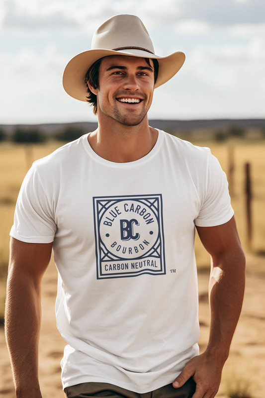Blue Carbon Bourbon Logo'd Eco-Friendly Bourbon Tee